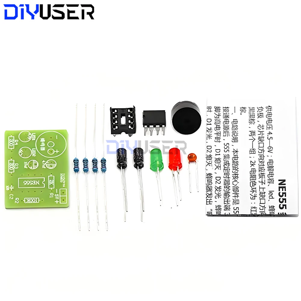 NE555 DIY-Kit, LED-Blinker und Signalgenerator-Schaltung – Bild 3