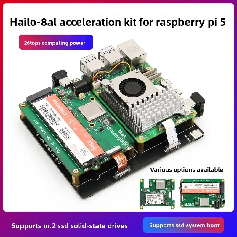 Raspberry Pi 5 Hailo-8 KI-Beschleuniger HAT 13 26 TOPS Intelligentes – Bild 3