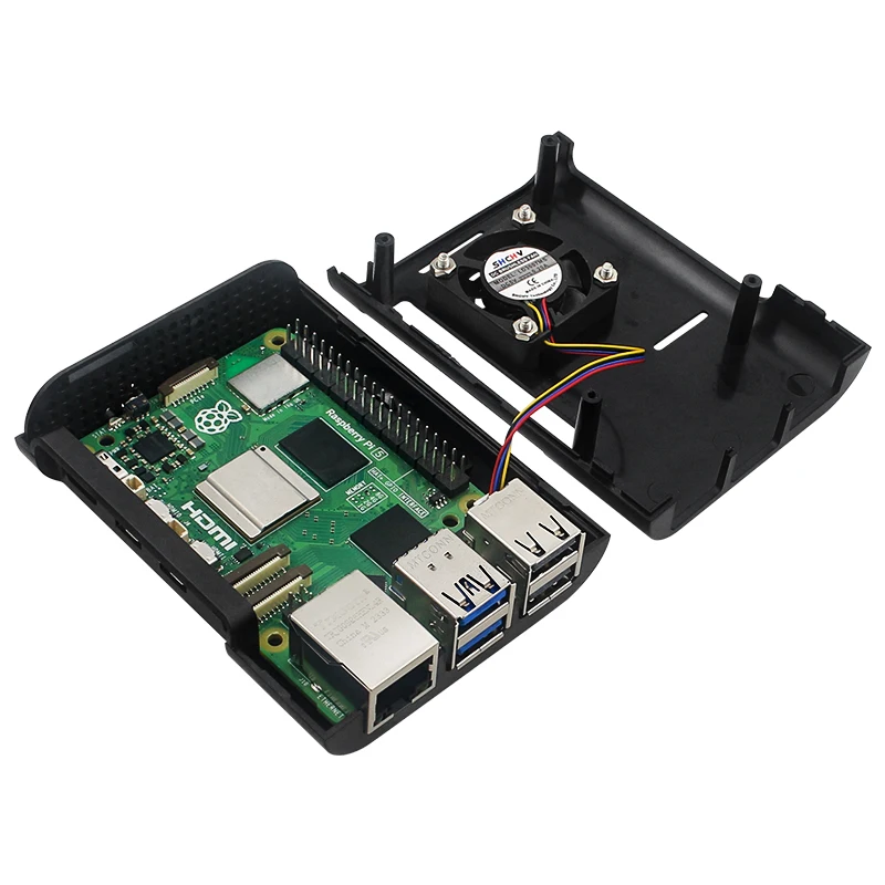 ABS-Gehäuse für Raspberry Pi 5, Kunststoff-Kühlgehäuse, optionaler – Bild 4