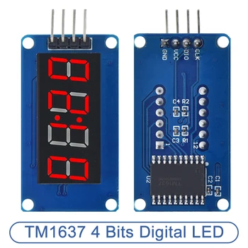 TM1637 4 Bits Digitales LED-Anzeigemodul für Arduino 7 Segment 0,36 Zoll Uhr ROTE Anodenröhre Vier serielle
