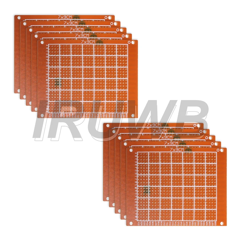 5 × 7 cm, 7 × 9 cm, Leiterplatten-Prototyp, perforiertes (10 Stück) – Bild 2