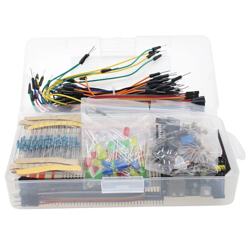 830-Punkt lötfreies Breadboard-Kit für UNO R3, Starterpaket für elektronische Experimente für Anfänger