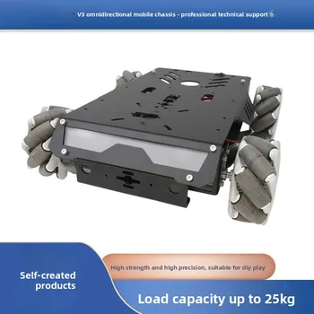 V3 Mecanum Wheel Smart Car Robot - Version aus Aluminiumlegierung mit Aufhängungsarmen und Encoder-Motoren
