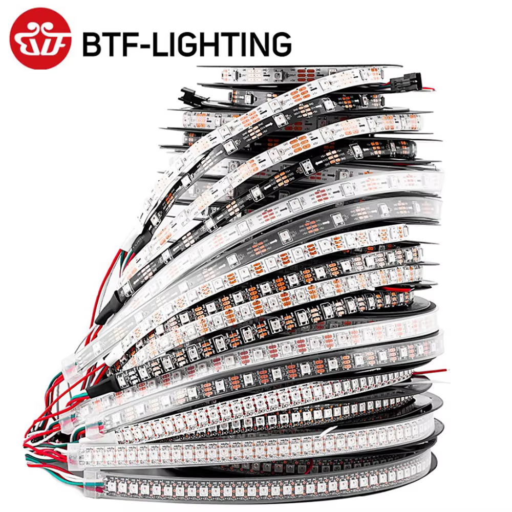 WS2812B LED-Leuchten DC5V WS2812 RGB-LED-Streifenlicht, individuell adressierbar, intelligente Pixel