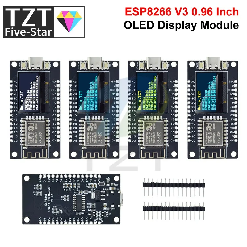 Nodemcu esp8266 v3 entwicklungs board mit 0,96 zoll oled display ch340 – Bild 4