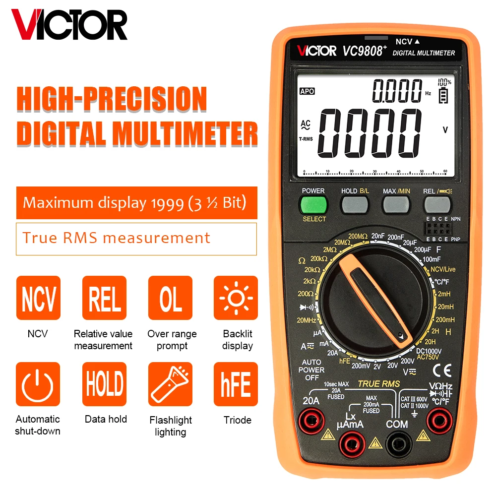 Digitales Multimeter Hochpräzises Digitalmultimeter 1999 True RMS – Bild 2