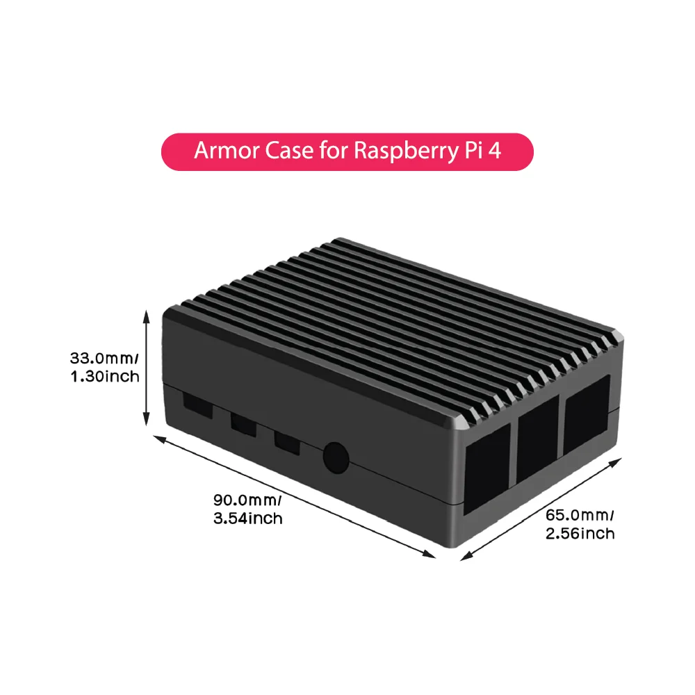 Raspberry Pi 4B Aluminiumlegierung Kühlgehäuse, robustes passives – Bild 4
