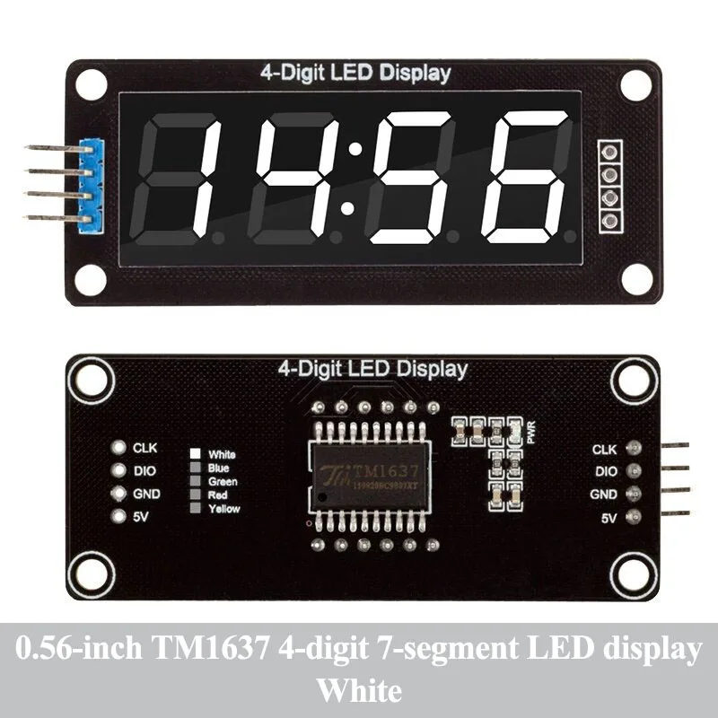 TM1637 0,56 Zoll 4-stelliges 7-Segment-LED-Digitalröhren-Displaymodul – Bild 6