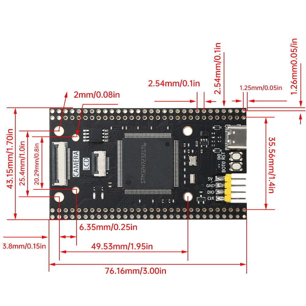 Stm32H723Zgt6 Core Board Stm32 Development Board Modul STM32H723 – Bild 5