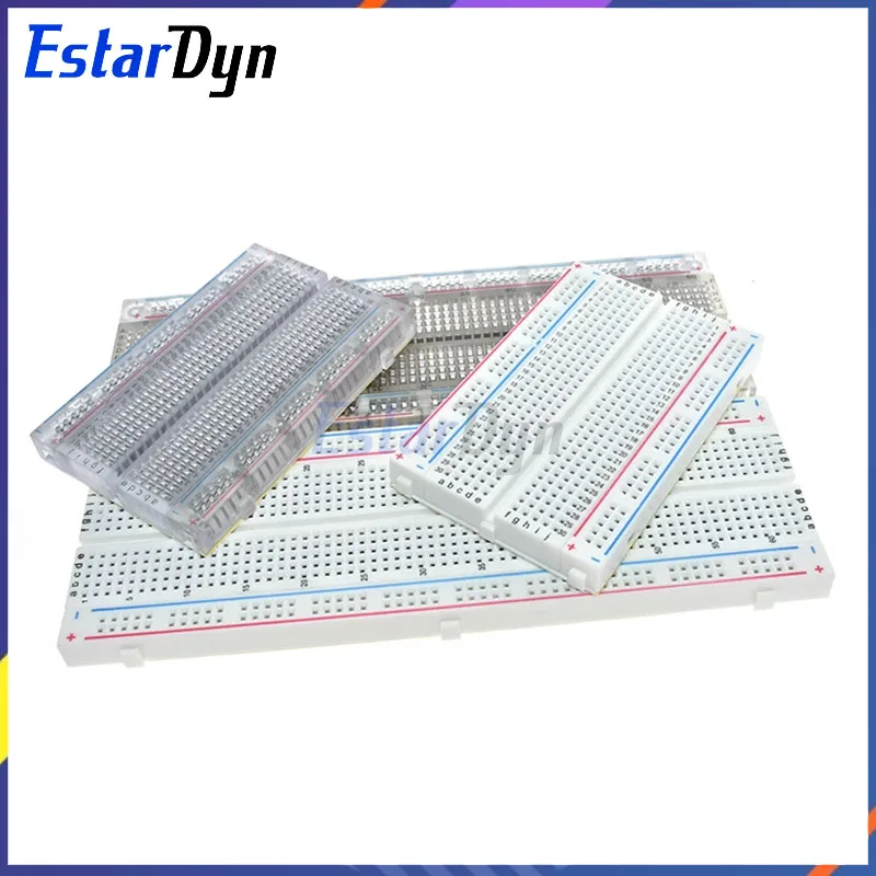 Estardyn MB102 Lötfreies Steckbrett 830/400 Löcher PCB Prototyping Board für DIY-Projekte
