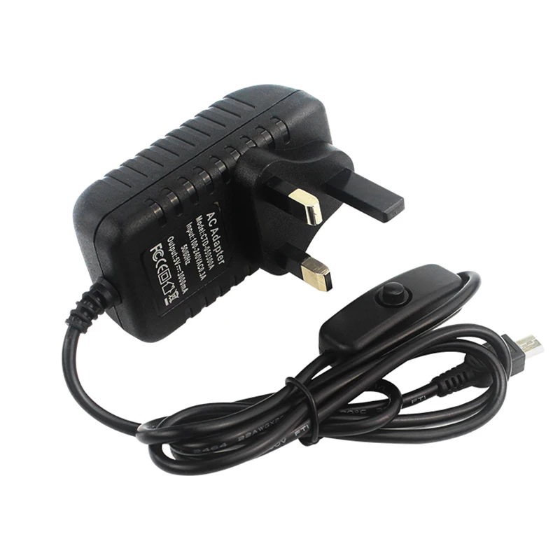5 v 3a eu us au uk Netzteil adapter mit Schalter knopf Netzteil – Bild 5