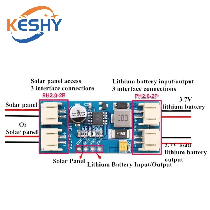 Mini Solar Lipo Lithium Batterie Lade Ladegerät Board CN3791 CN3065 – Bild 3
