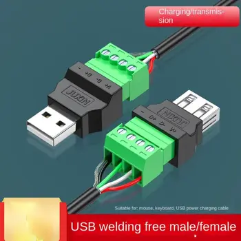 USB-Stecker USB 2.0 USB-Anschluss 4-poliger Adapter-Anschlussbuchse 4-poliger Schraubklemmen-Stecker Typ A