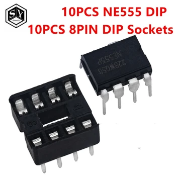 10 Paar/20 Paar ne555 ne555p ic 555 Timer-Programmier oszillator chip & 8-polige Dip-Buchsen