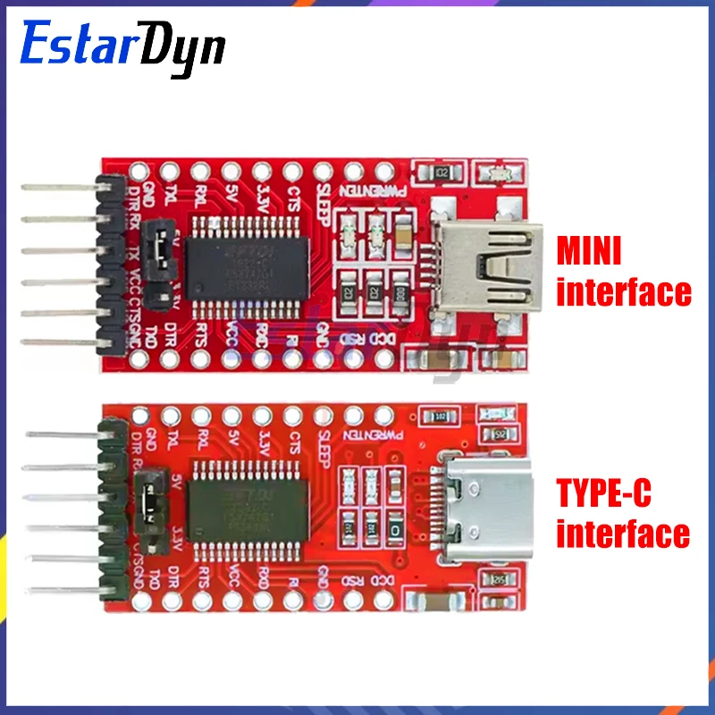 FT232RL USB zu TTL Serieller Konverter 3,3V/5V Dual-Spannung Pro Mini ATmega328P FTDI Adaptermodul