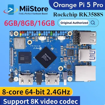 Orange Pi 5 Pro 6GB / 8GB /16GB RAM Einplatinen-System RK3588S LPDDR5 Wifi5.0-BT5 Board M2.0 Unterstützt SSD