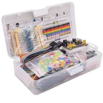 GUT ~ Neues Steckbrett-Set, Elektronik-Komponenten-Starter-DIY-Kit mit Kunststoffbox für Arduino UNO