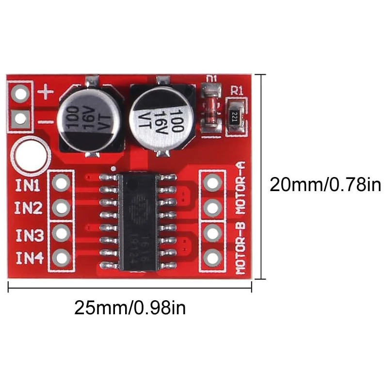 L298N Mini DC Motor Treiber Modul 1,5 A 2-Wege PWM (10 Stück) – Bild 2