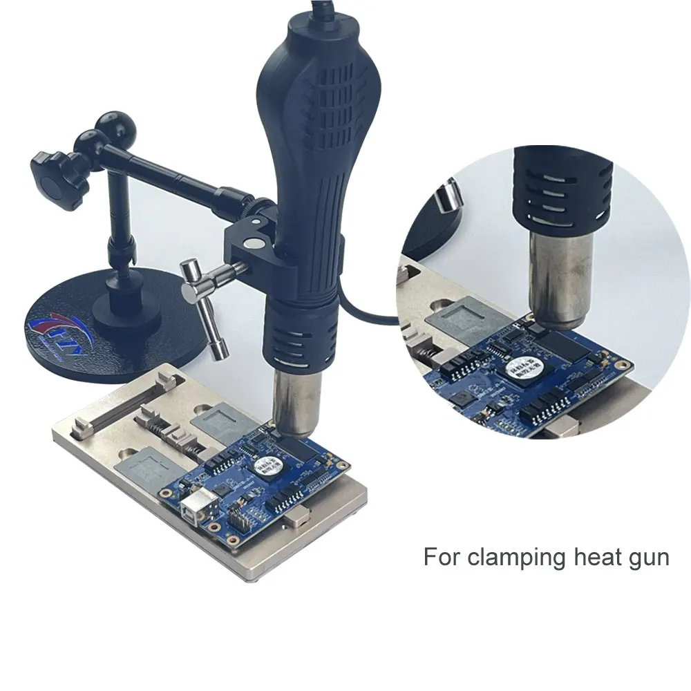 HZY Löten Dritte Hand Werkzeug PCB Leuchte Clip Wärme Pistole Stand – Bild 5