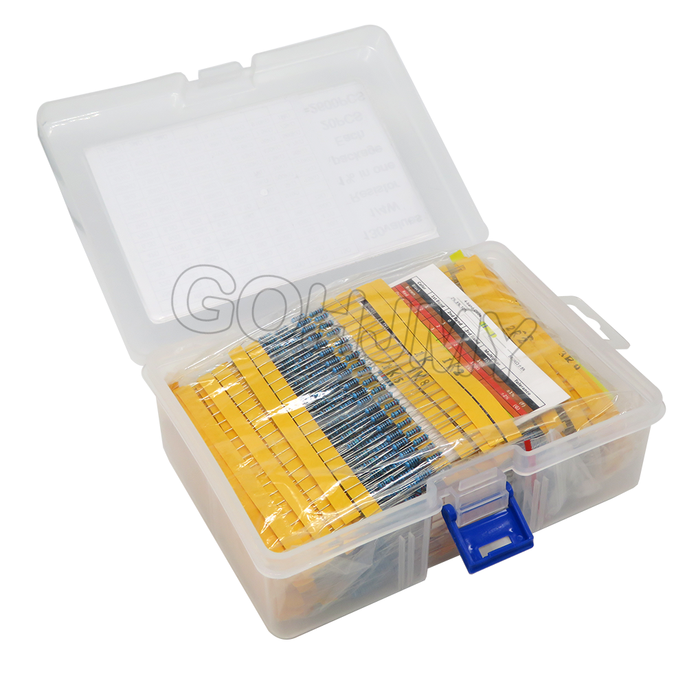 130 Werte 0,25 W 1/4 W 1% Metallschichtwiderstände Sortiertes Paket Kit Set Lot Widerstände (2600 Stück)