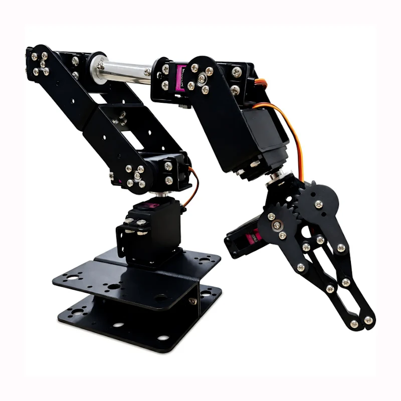 6 DOF Roboterarm-Bausatz, Multi-DOF-Roboter-Servo-Greifarm, Bildungs- und Konstruktionsset für Arduino ESP32