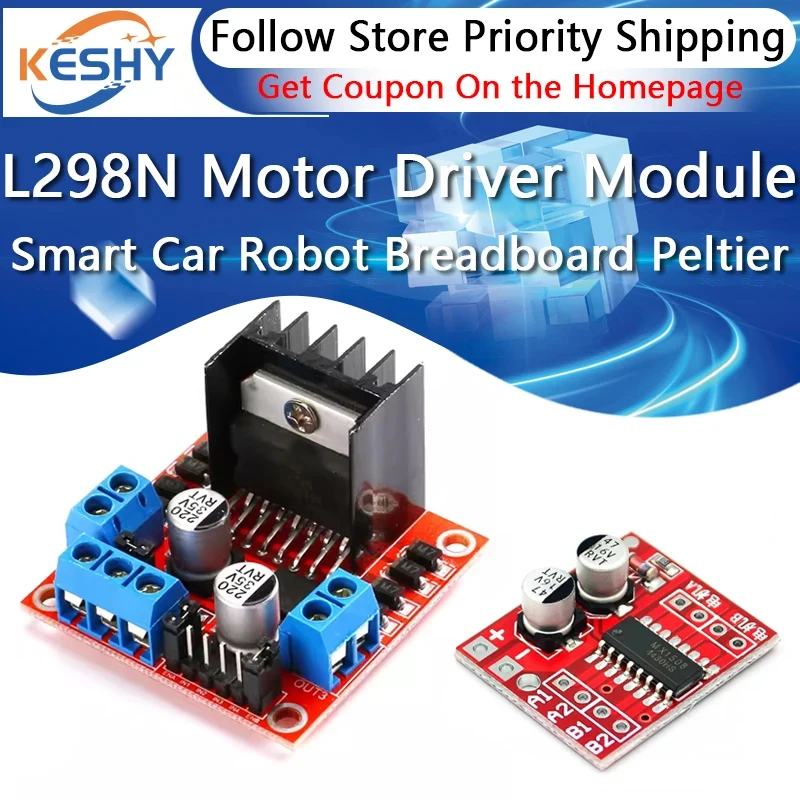 L298N DC-Motortreiber-Modul L298N Schrittmotor Smart Car Roboter – Bild 6