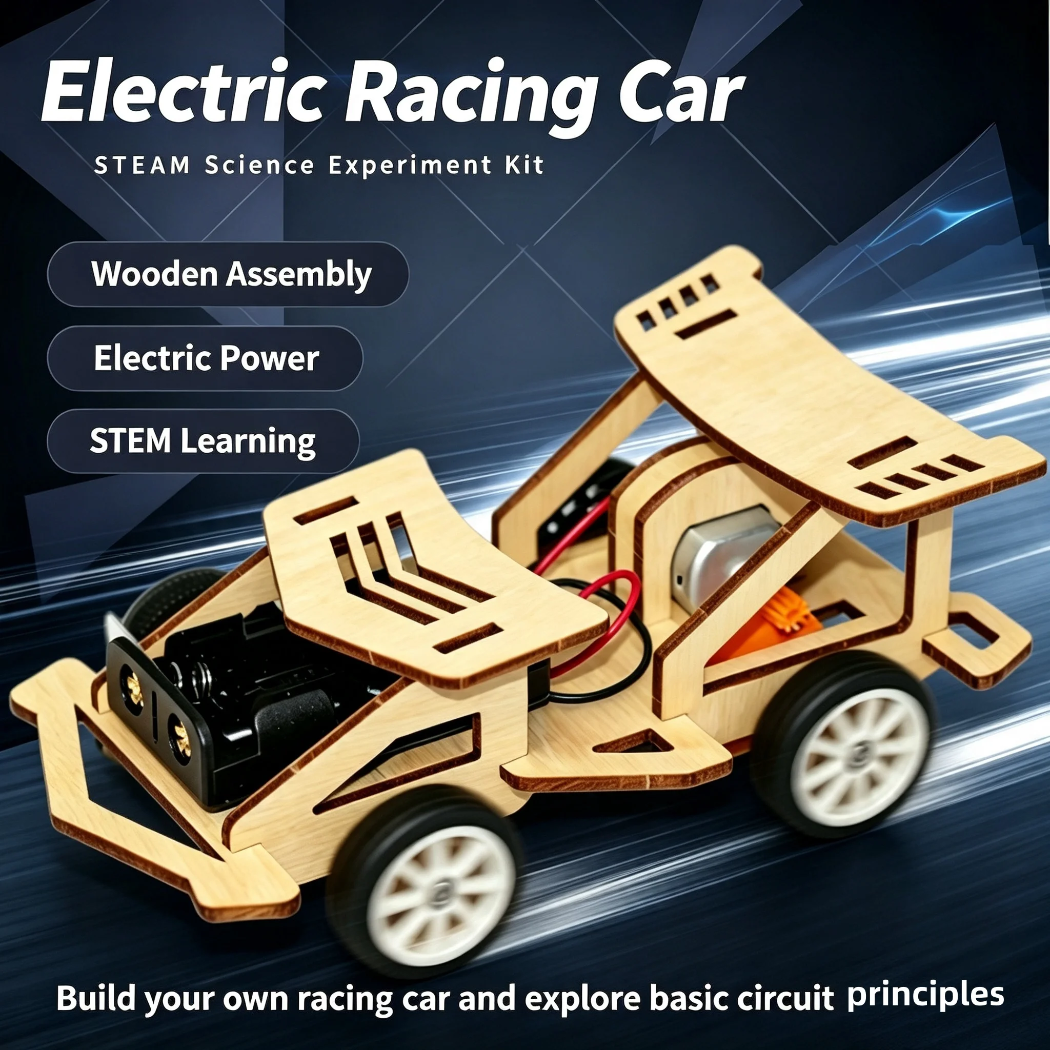 STEAM DIY Bausatz Rennwagen, kleines Materialpaket für Wissenschaft und Erfindungen, Experiment