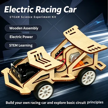 STEAM DIY Bausatz Rennwagen, kleines Materialpaket für Wissenschaft und Erfindungen, Experiment
