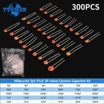 Keramik Kondensator Set 2pF ~ 0,1uF 30 Werte * 10 stücke Kondensatoren Sortiment Kit Elektronik (300 Stück)