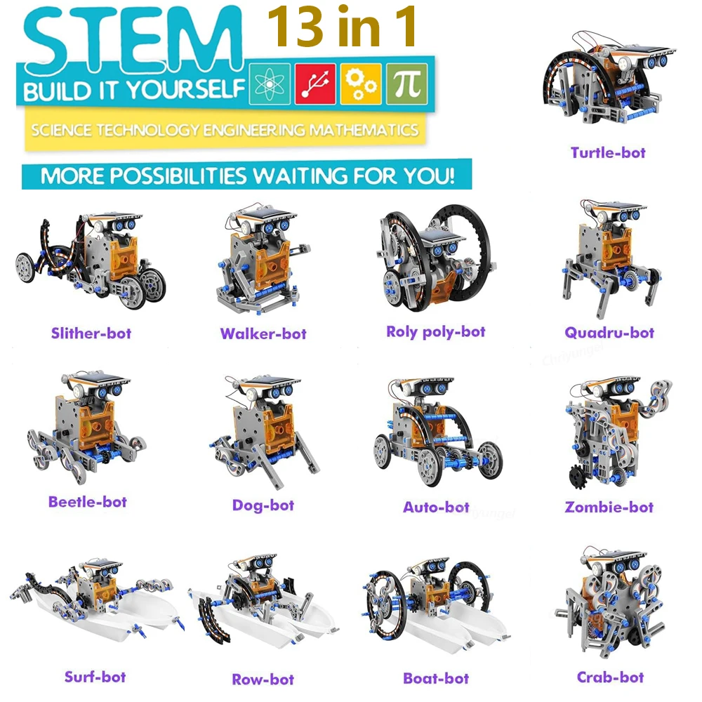 13-in-1-Solarroboter-Kits, DIY-Montage, wissenschaftliche – Bild 2
