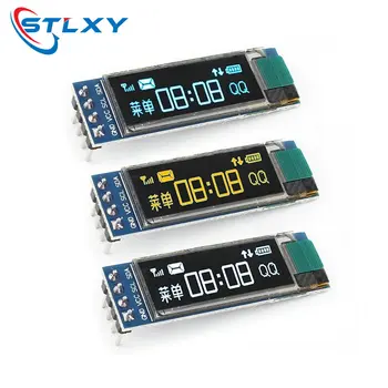 0,91 Zoll OLED-Modul 0,91' Weiß/Blau OLED 128X32 OLED LCD LED SSD1306 Anzeigemodul 0,91' IIC Kommunikation
