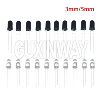 10 Paar 3mm 5mm 940nm LEDs Infrarot-Sender und IR-Empfänger-Dioden F3 F5 für Arduino DIY