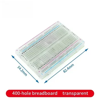 Breadboard 400-Punkt lötfreier Prototyp PCB Bread Board Test Develop Dupont Line DIY Bread Board Weiß