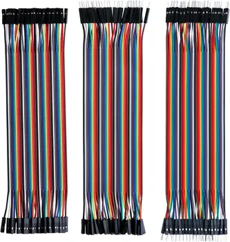 Dupont-Kabel, 40-poliger Überbrückungsdraht, 10 cm/20 cm, Stecker auf Stecker, Stecker auf Buchse (120 Stück)