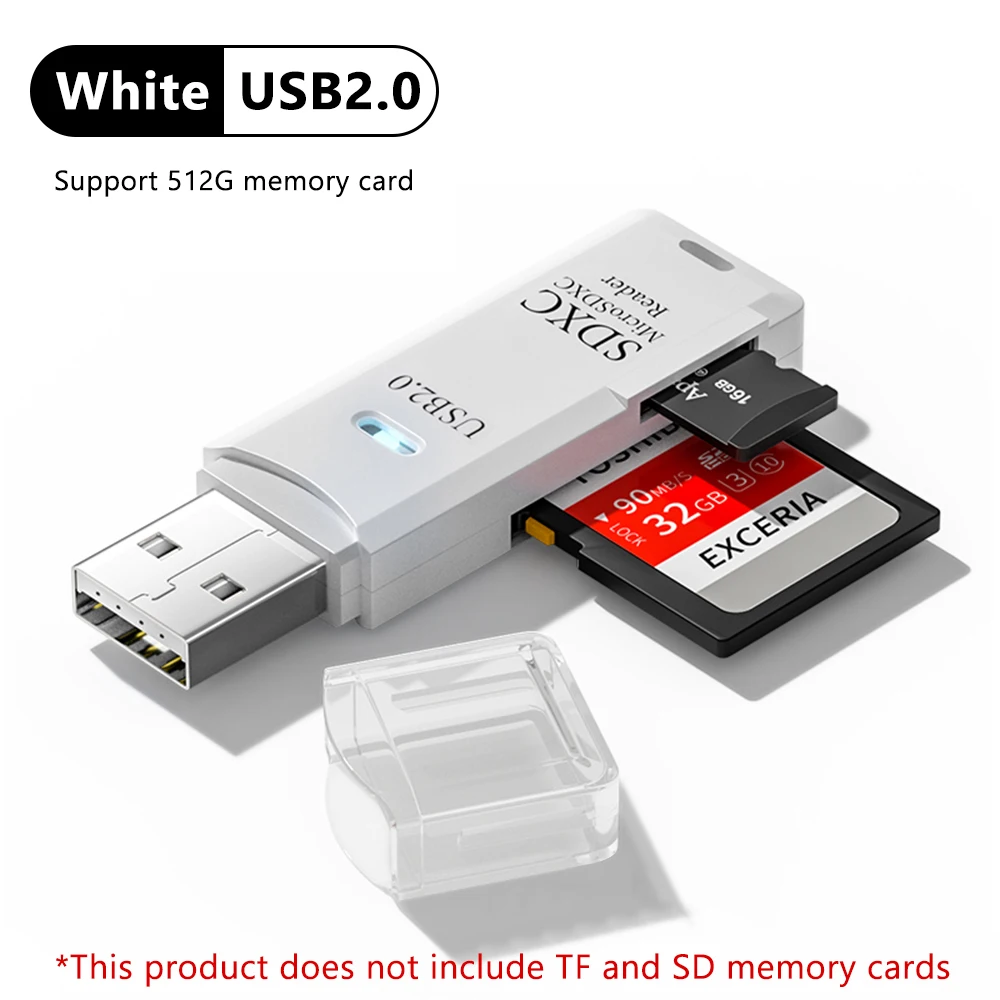 2-in-1 USB 3.0 2.0 Kartenleser Micro SD Kartenleser USB-Adapter Hochgeschwindigkeitskartenleser