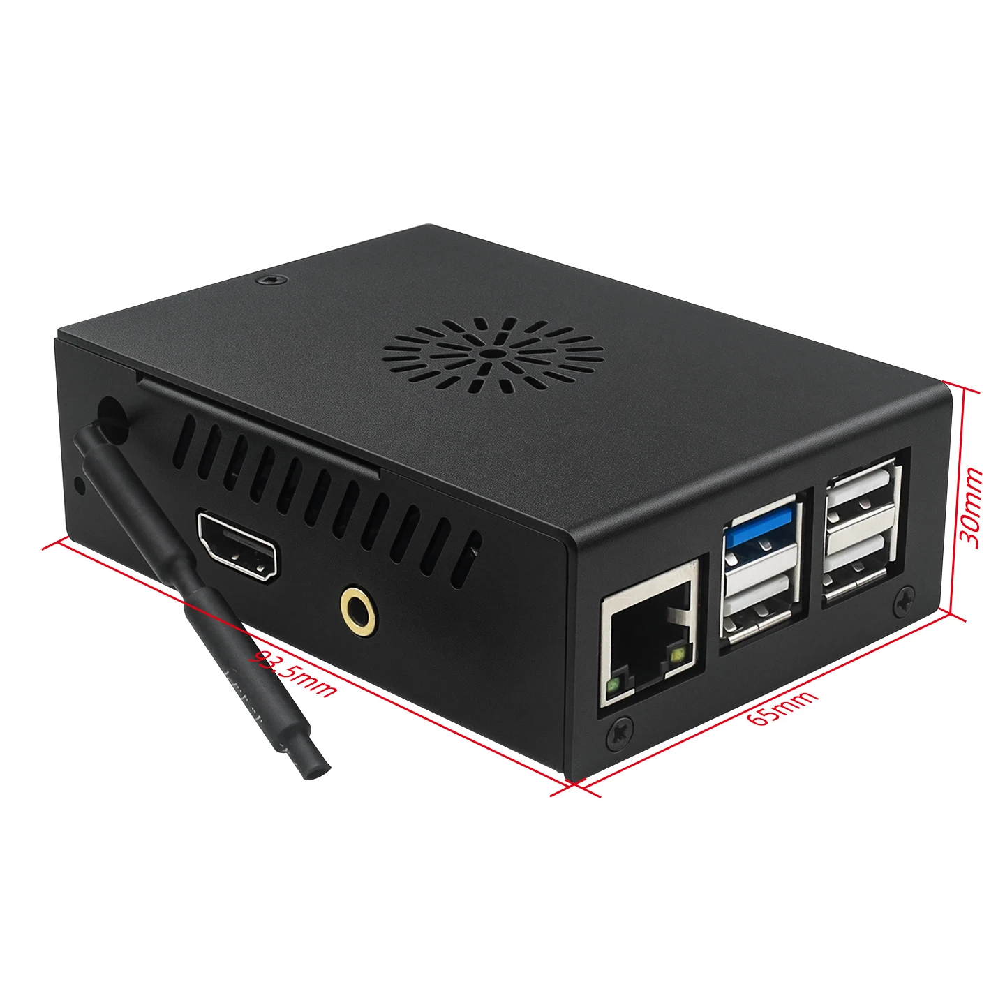 Orange Pi 4 Pro Metallgehäuse Schwarze Schutzbox mit Kühlventilator – Bild 5