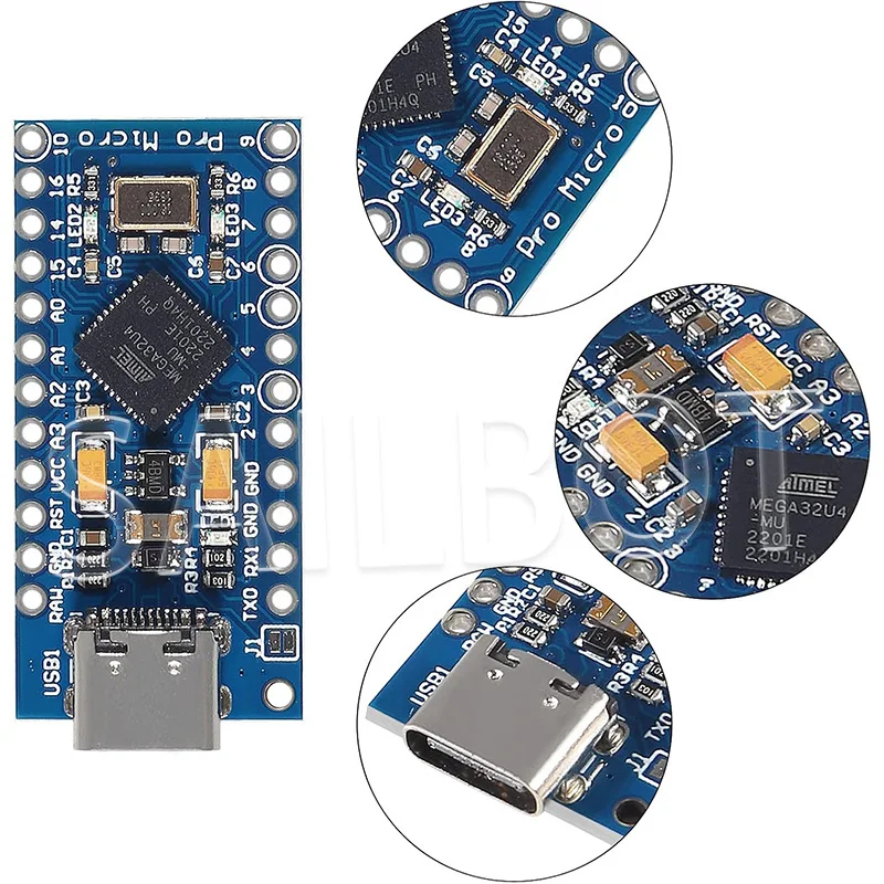 Pro Micro ATmega32U4 5V 16MHz Chip Ersetzen ATmega328 Für Arduino Pro – Bild 6