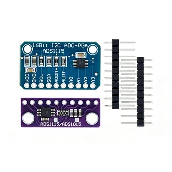 16-Bit-I2C-ADS1115-Modul ADC 4-Kanal mit Pro-Gain-Verstärker 2,0 V bis 5,5 V für Arduino RPi