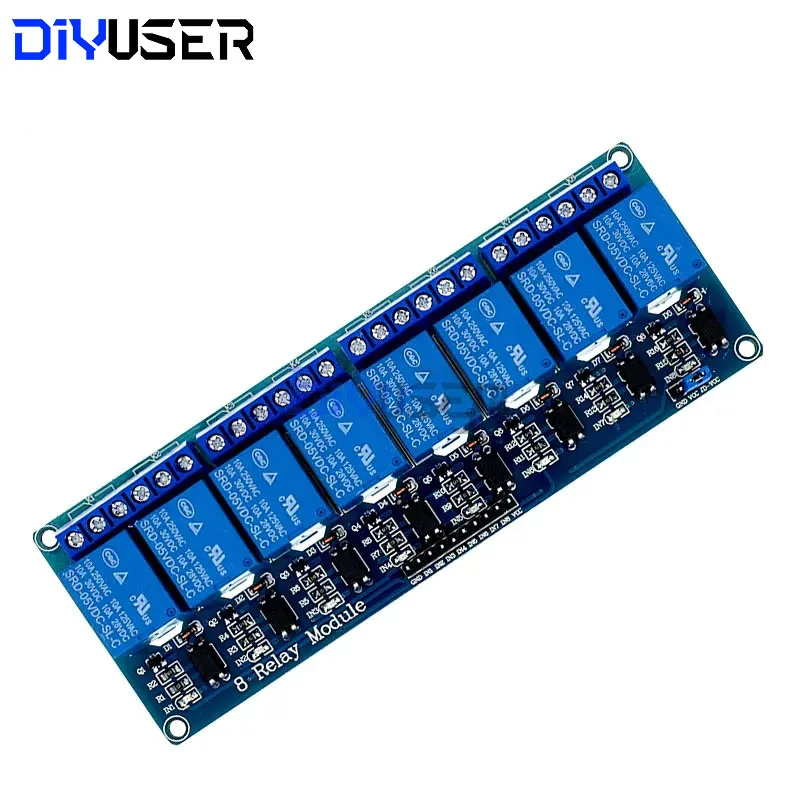 DIYUSER 5V 1 2 4 8 Kanal Relaismodul mit Optokoppler – Bild 5