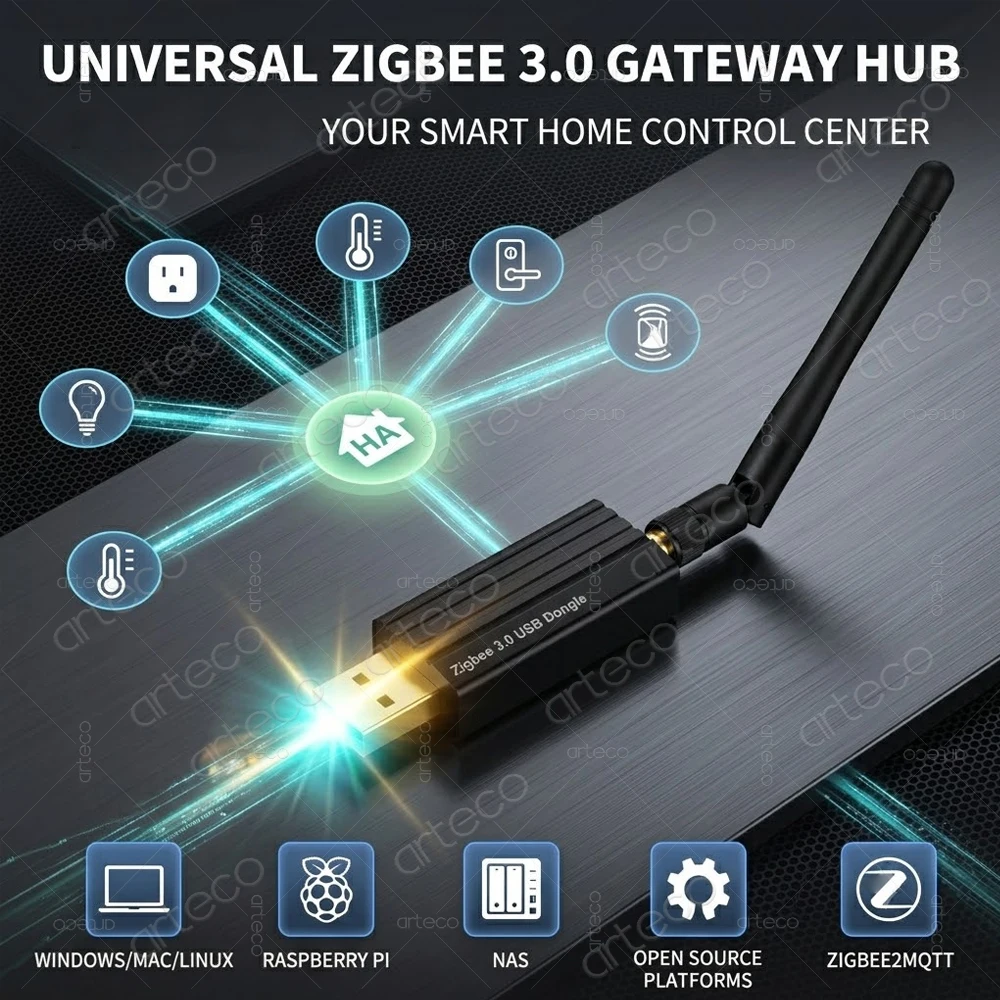 Zigbee 3.0 USB-Dongle CC2652P Drahtloser Koordinator Router Antenne – Bild 3