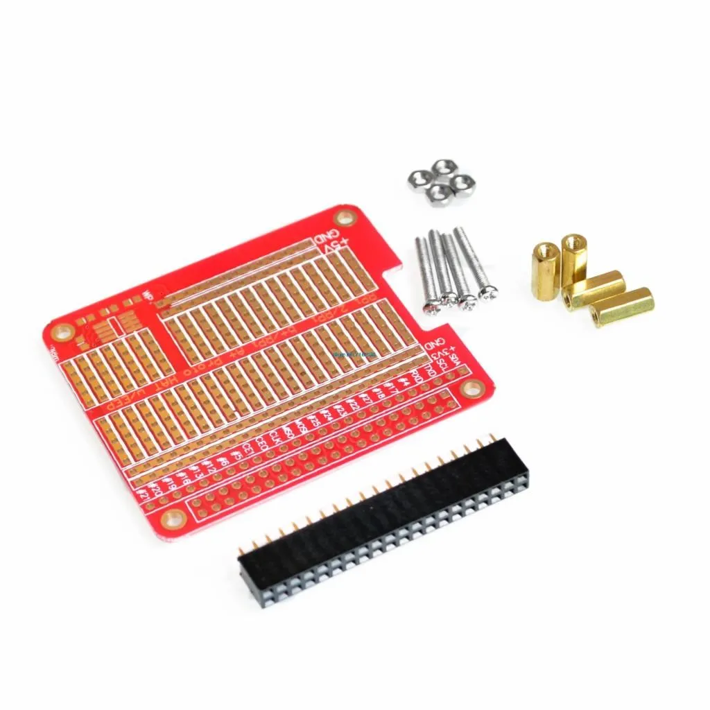 DIY Proto HAT Shield für Raspberry Pi 3 und Raspberry Pi 2 Modell B / B+ / A+ (Rot)