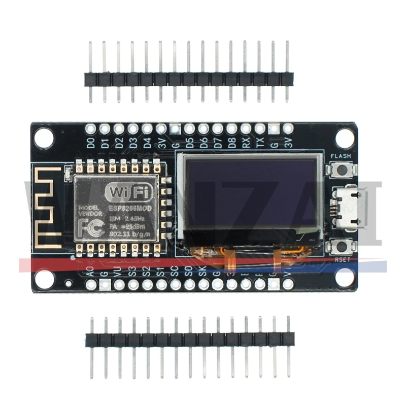 NodeMCU ESP8266 Entwicklungsboard mit 0,96 Zoll OLED-Display CH340G – Bild 2