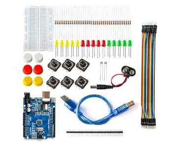 SX Neues und Starter-Kit für UNO R3 Mini Breadboard LED Jumper Wire Button für Arduino Diy Kit School