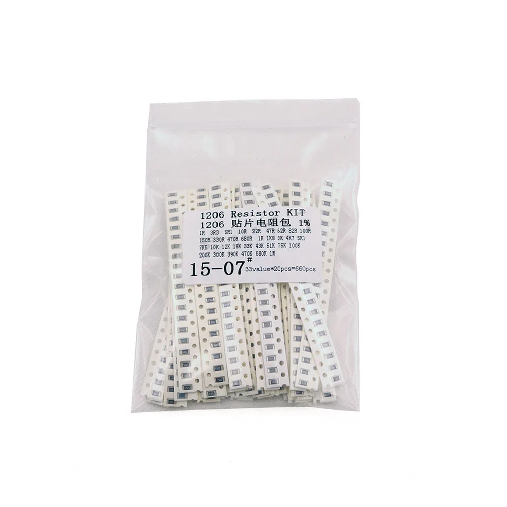 33 Werte, 20 Stück, je 1206 SMD-Widerstands-Set (660 Stück) – Bild 3