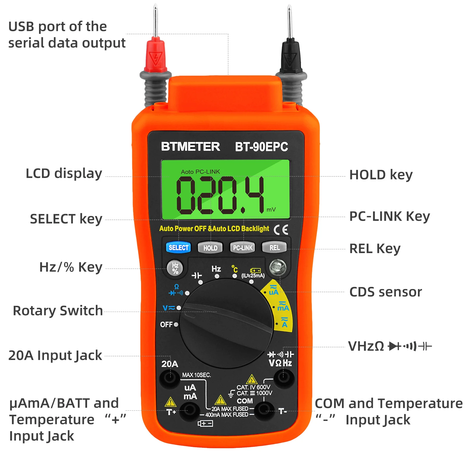 Digitales Multimeter mit 4000 Messungen, automatische Bereichswahl – Bild 3