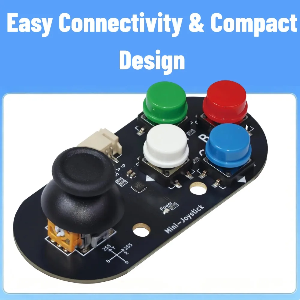 Arduino/Raspberry Pi Mini I2C Joystick-Gamepad-Modul - 4 Tasten (A/B/C/D), X/Y Dual-Axis-Steuerung