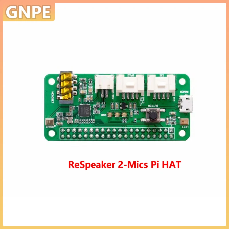 ReSpeaker 2-Mics Pi HAT V2.0 Intelligente Spracherkennung, kompatibel mit Raspberry PI 4B/3B/3B+