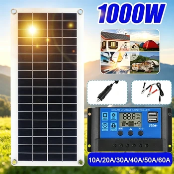 Solarpanel-Ladegerät 12V Solarzelle 10A-100A Regler Solarpanel für Telefon Wohnmobil Auto MP3 PAD Ladegerät