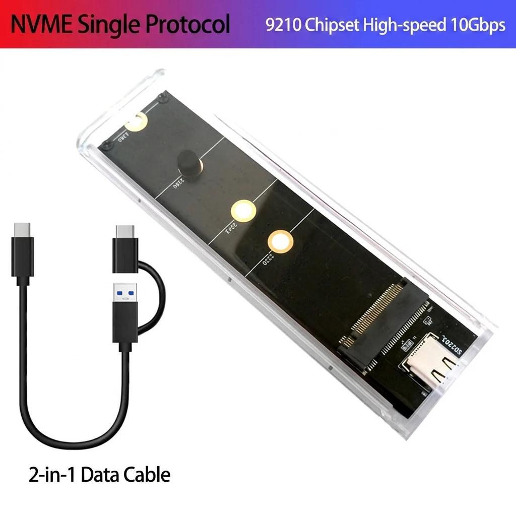 M.2 NGFF/NVME zu USB3.0 Mobiles Festplattengehäuse SATA SSD Typ-C – Bild 2