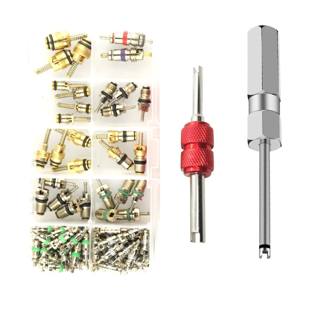 Sortiment-Set A/C-Kernventile 102 Stück/Box Auto-Zubehör Kfz-Klimaanlagen-Ventilkern-Sortiment HVAC-Systeme